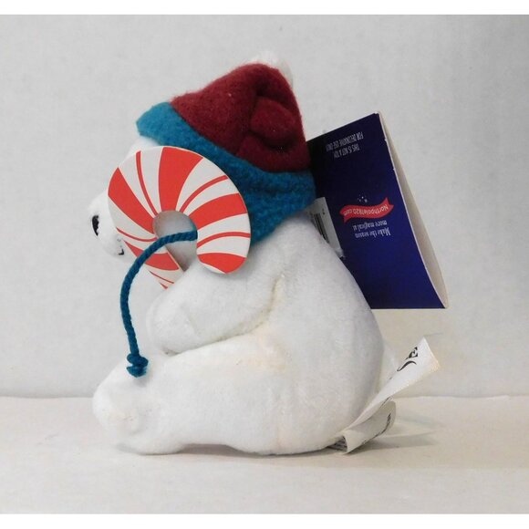 Hallmark Northpole Christmas Tree Ornament Plush Bear Candy Cane - Picture 6 of 8